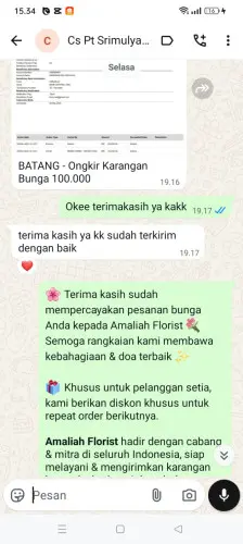 Testimonial Papan Bunga pekanbaru